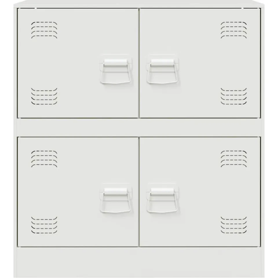 vidaXL Dressoir 67x39x73 cm staal wit, foto 4