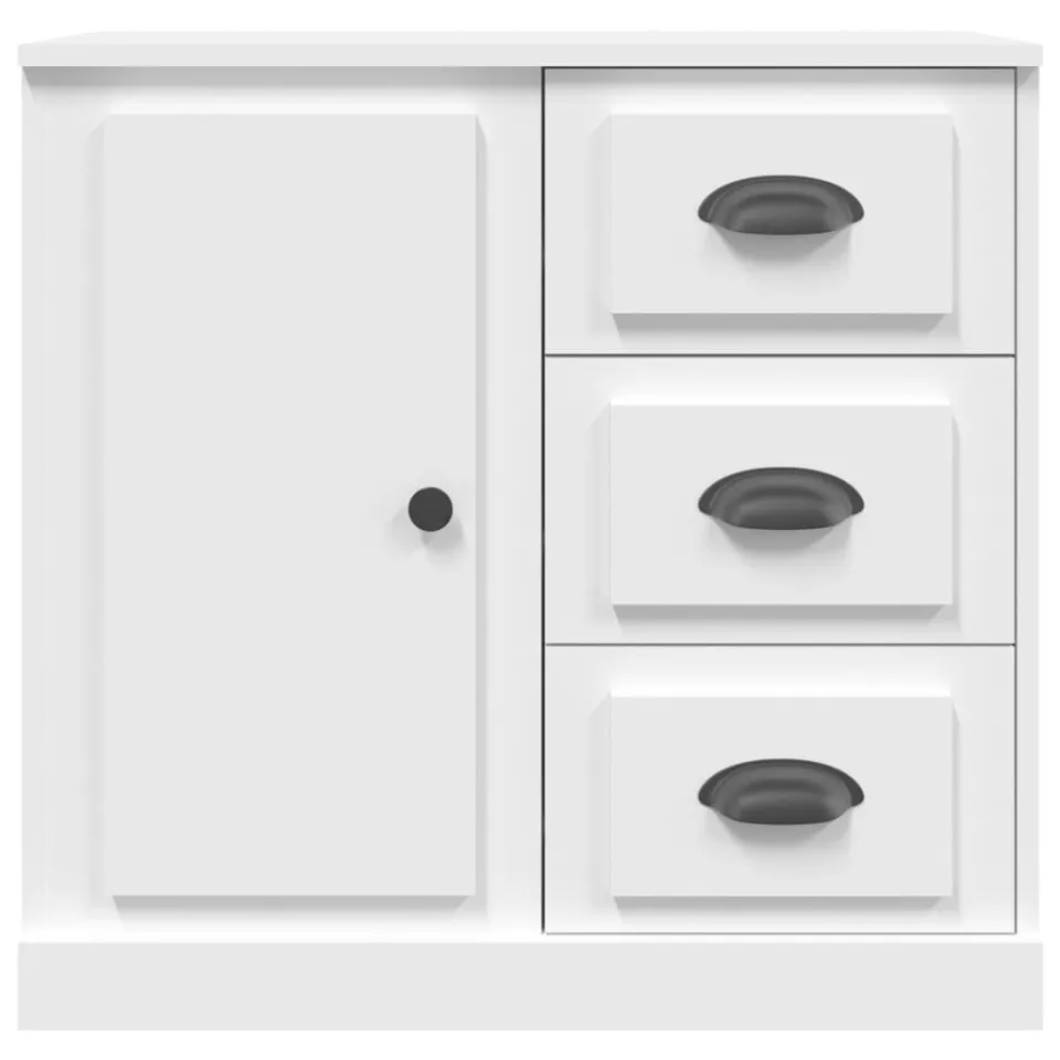 vidaXL Dressoir 70x35,5x67,5 cm bewerkt hout wit, foto 4