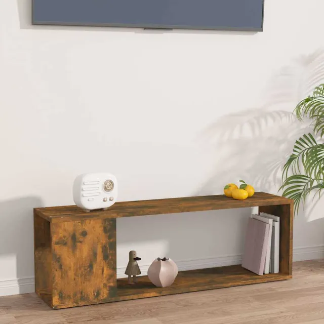 vidaXL Tv-meubel 100x24x32 cm bewerkt hout gerookt eikenkleurig, foto 2