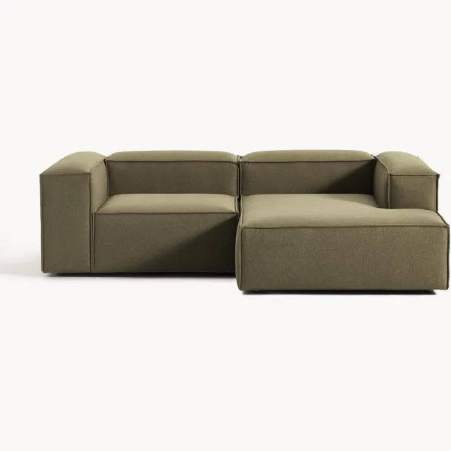 Westwing Collection Modulaire hoekbank Lennon (2-zits) Groen