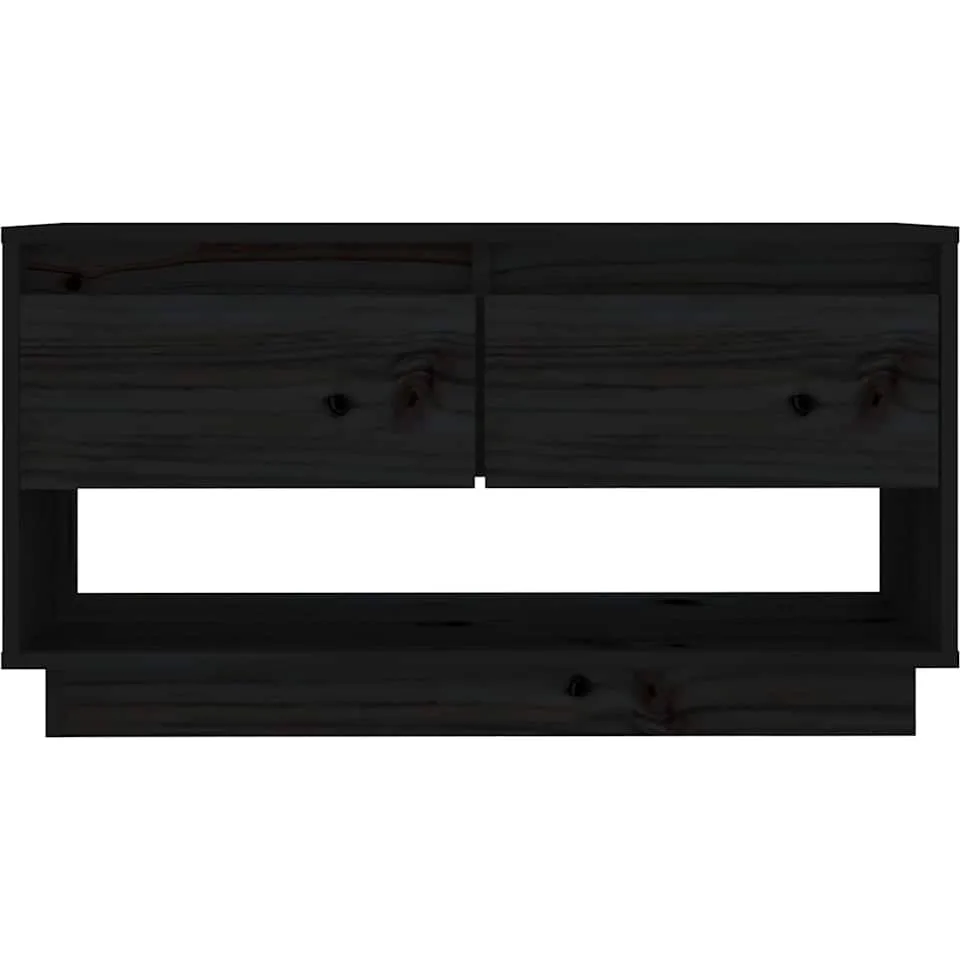 vidaXL Tv-meubel 74x34x40 cm massief grenenhout zwart, foto 4
