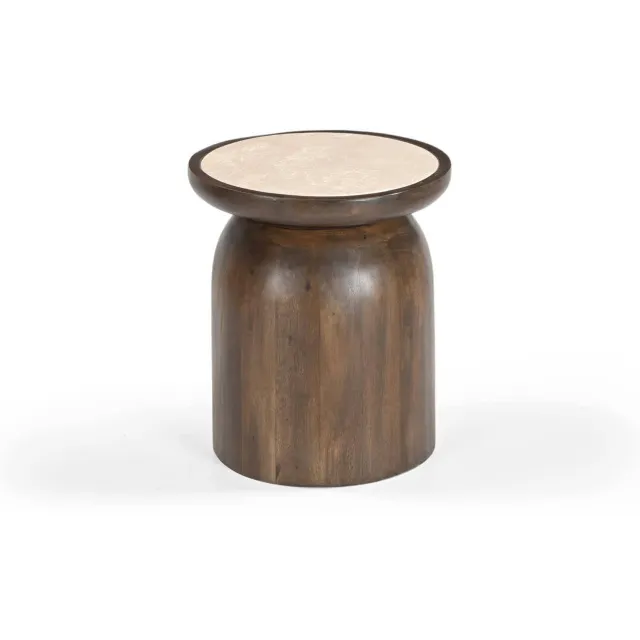 Giga Meubel Salontafel Kaja - Rond - Marmer - 38cm