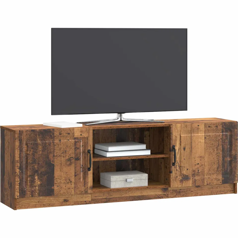 vidaXL TV-kast Oud hout 150 x 31 x 47 cm Bewerkt hout bruin, foto 2