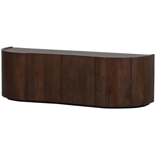 WOOOD Sense 4-deurs dressoir walnoot dark brown
