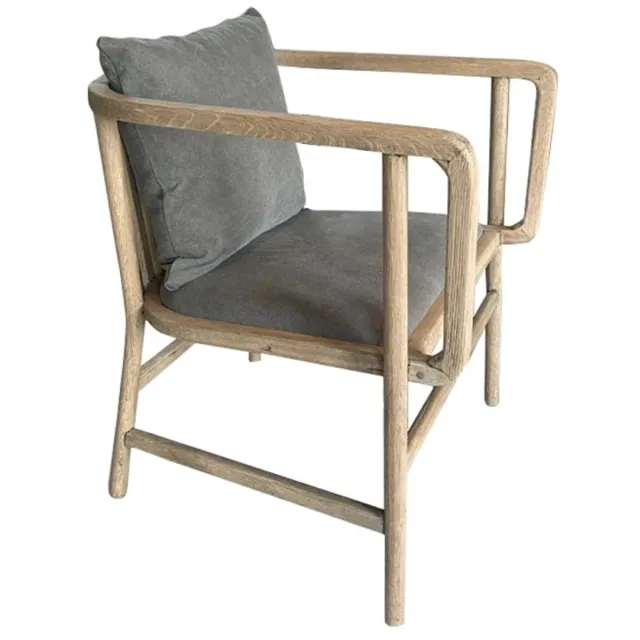 Leeff by Netty – Lisa Stoel – Donkergrijs – Hout en stof – 60 x 66 x 71 cm