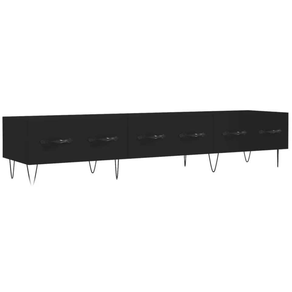 vidaXL Tv-meubel 150x36x30 cm bewerkt hout zwart, foto 3