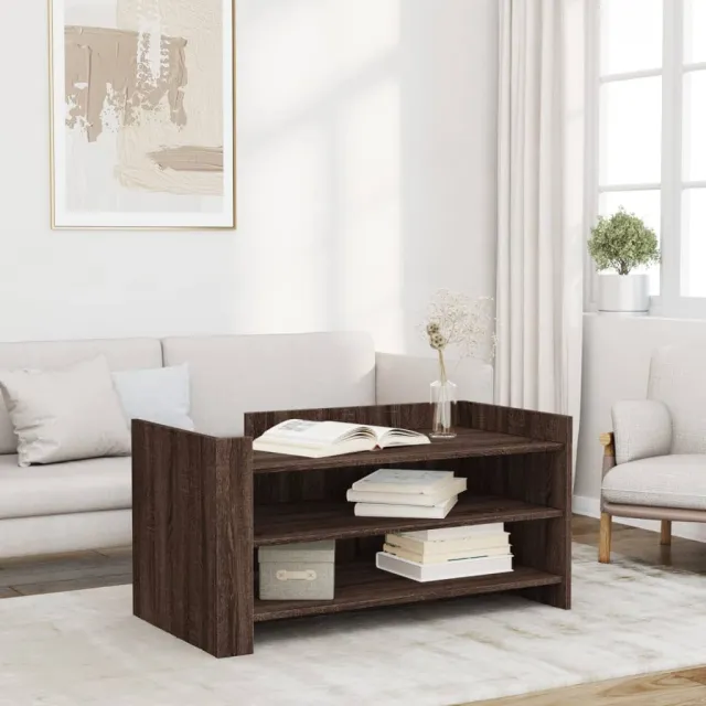 vidaXL Salontafel 100x50x50 cm bewerkt hout bruin eikenkleurig, foto 2
