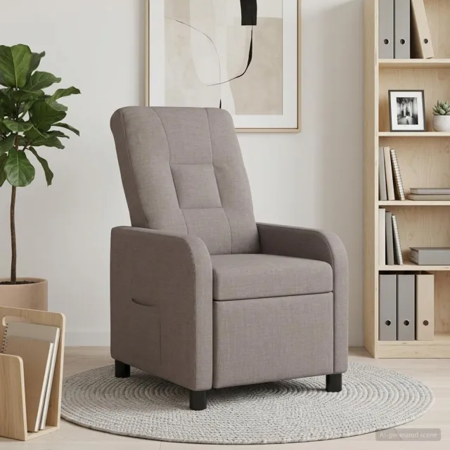 vidaXL Relaxfauteuil Taupe Stof