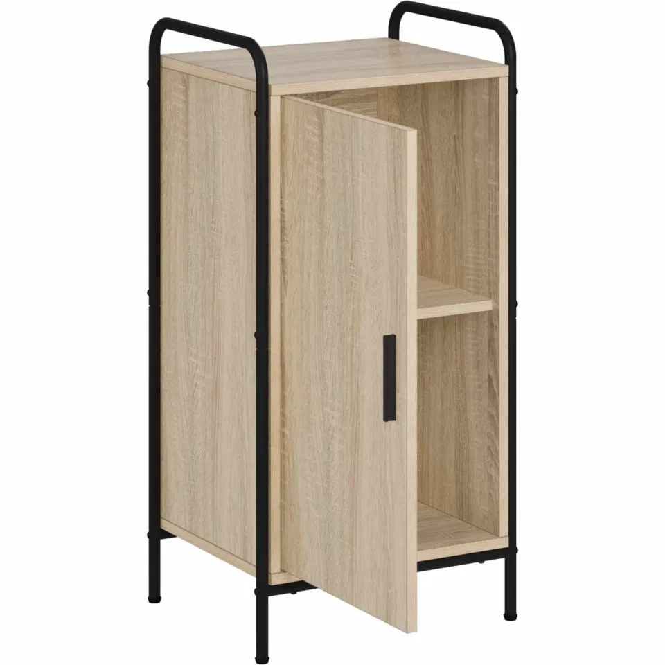 vidaXL Dressoir Sonoma Eiken 97 x 33 x 81 cm Bewerkt hout Bruin