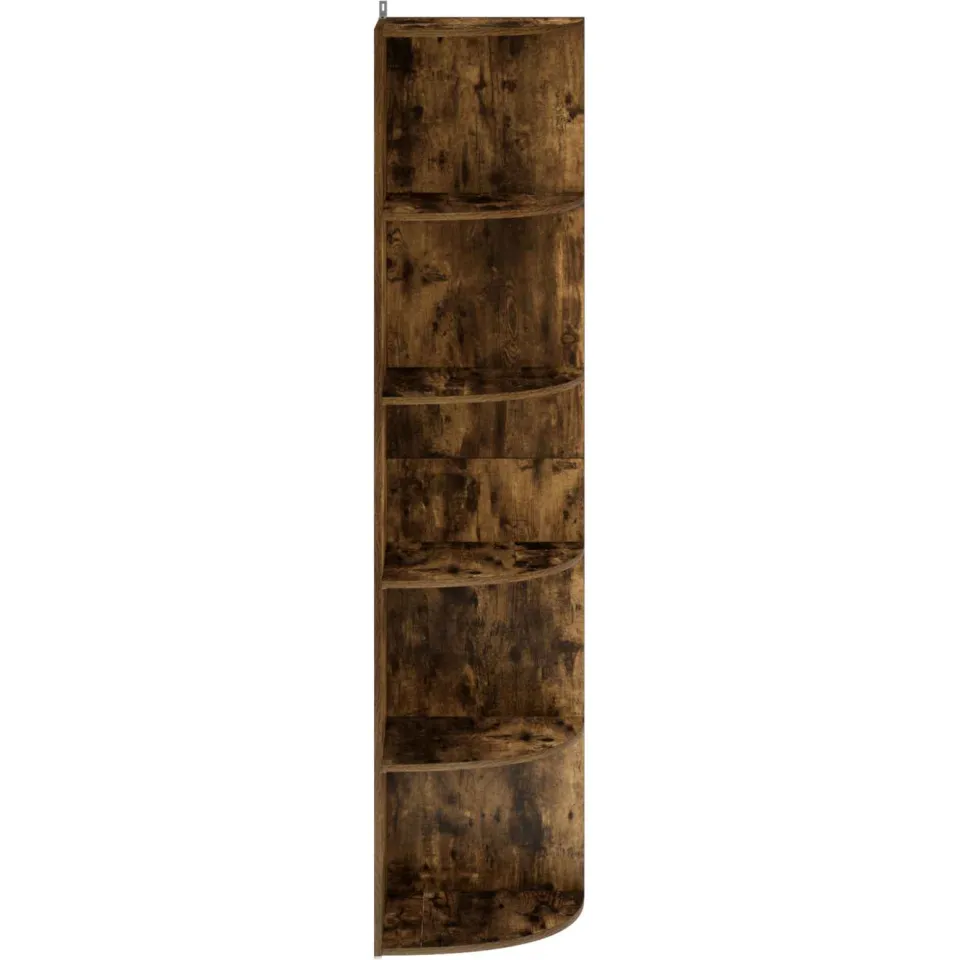 vidaXL Hoekplank 5-laags 41,5 x 41,5 x 178 cm Bewerkt hout Bruin