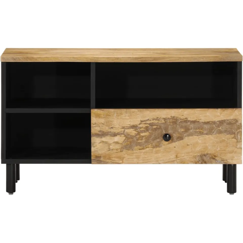 vidaXL Tv-meubel 80x33x46 cm massief mangohout bruin, foto 3