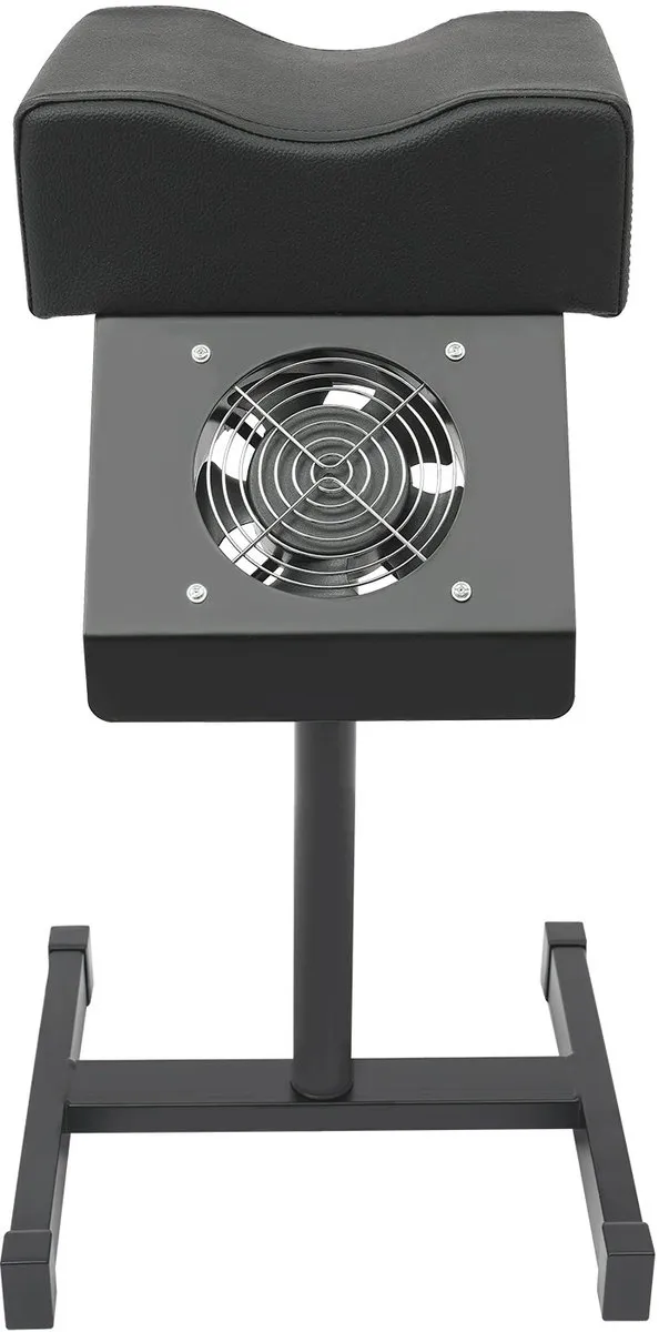 Stervia Pedicure Krukje Met Reinigingsventilator - Pedicure Voetensteun - Voetenbankje - In Hoogte Verstelbaar - Zwart - 31 x 28 x 48-68 cm