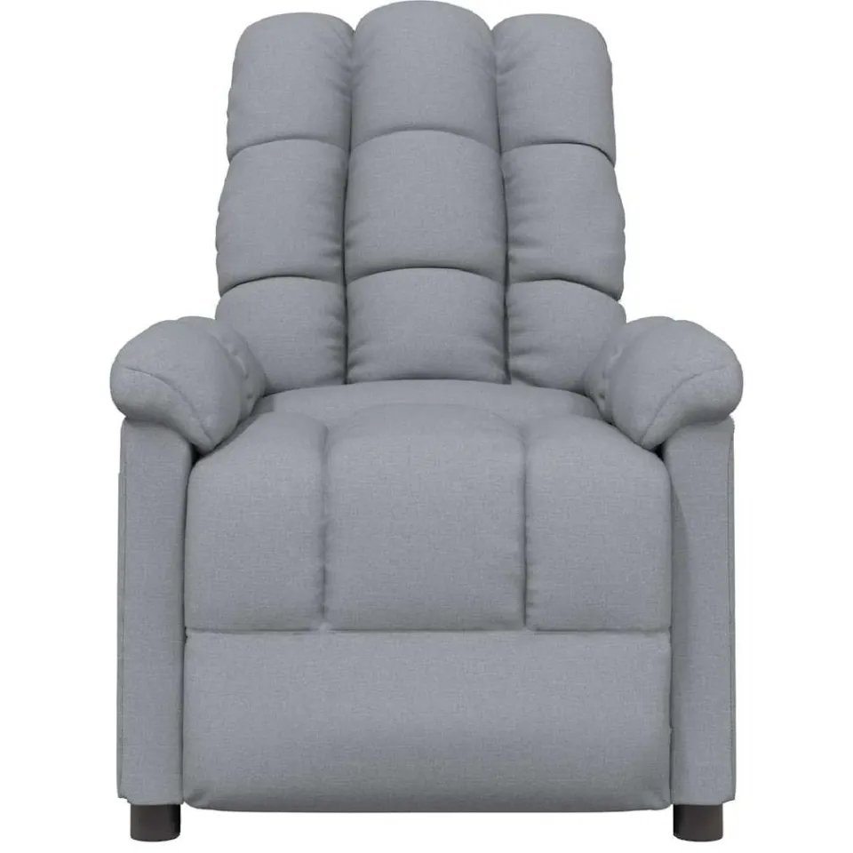 vidaXL Massagestoel stof lichtgrijs