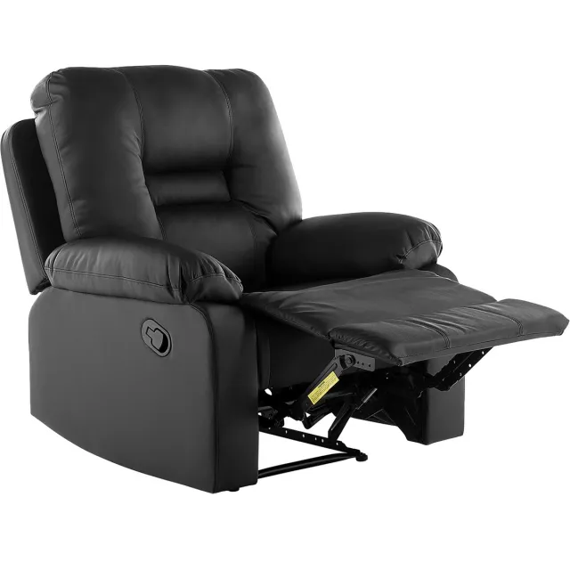 Beliani BERGEN - TV-fauteuil - Zwart - Kunstleer