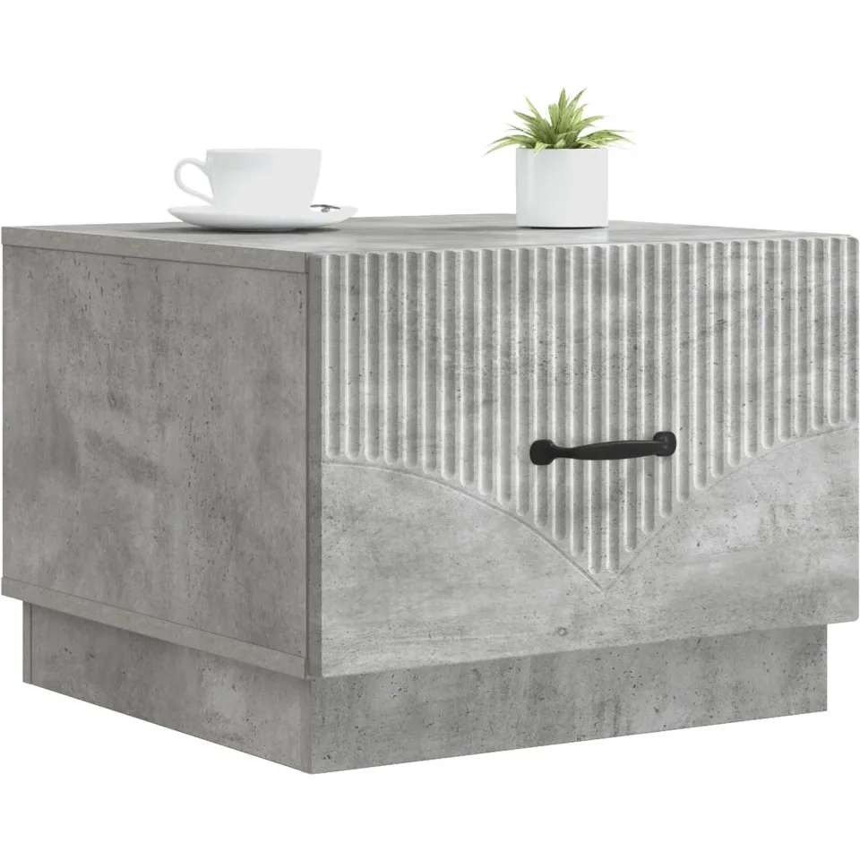 vidaXL Salontafel Betongrijs 49 x 50 x 37 cm Bewerkt hout grijs