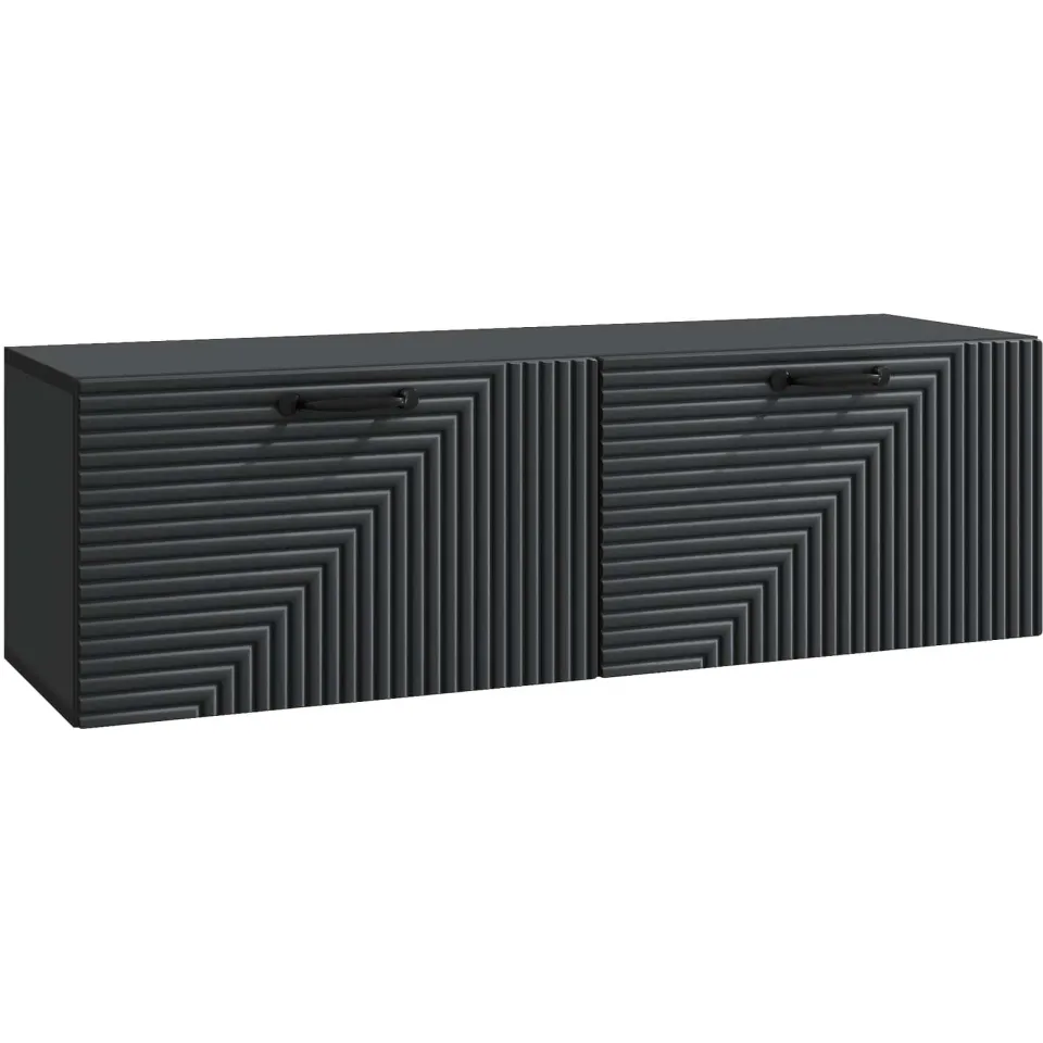 vidaXL Wandbeugel TV-kast Zwart 98 x 31 x 30 cm Bewerkt hout, foto 3