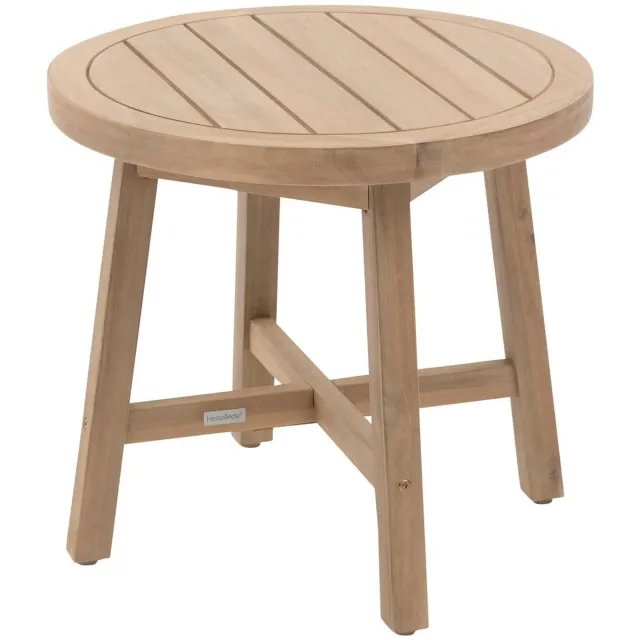 Hespéride Ronde bijzettafel van acaciahout PAPOUASIE Beige