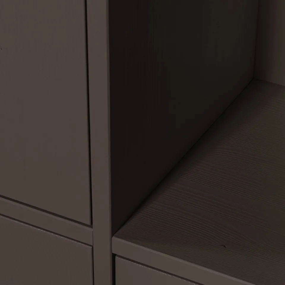 WOOOD Merel opbergkast - Grenen - Middenbruin - 100x200x44 cm, foto 4