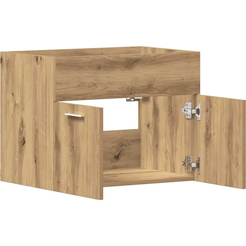 vidaXL Wastafelkast 60x38,5x46 cm bewerkt hout artisanaal eikenkleur, foto 4