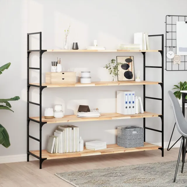 vidaXL Wandschappen 2 st zwevend 120x40x2 cm onbehandeld acaciahout Bruin