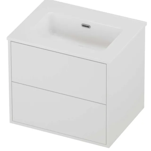 Proline Tribute Badmeubelset Porselein Elegant 2 Laden 60x46x54 cm Glans Wit Mat White