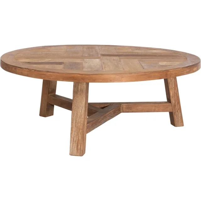DTP Home Classic Monastery salontafel rond teakhout naturel - Ø90 x 35 cm