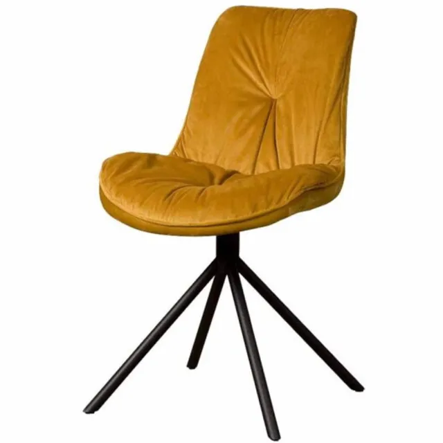Tower Living Palma Stoel - fabric Bluvel 68 yellow Geel
