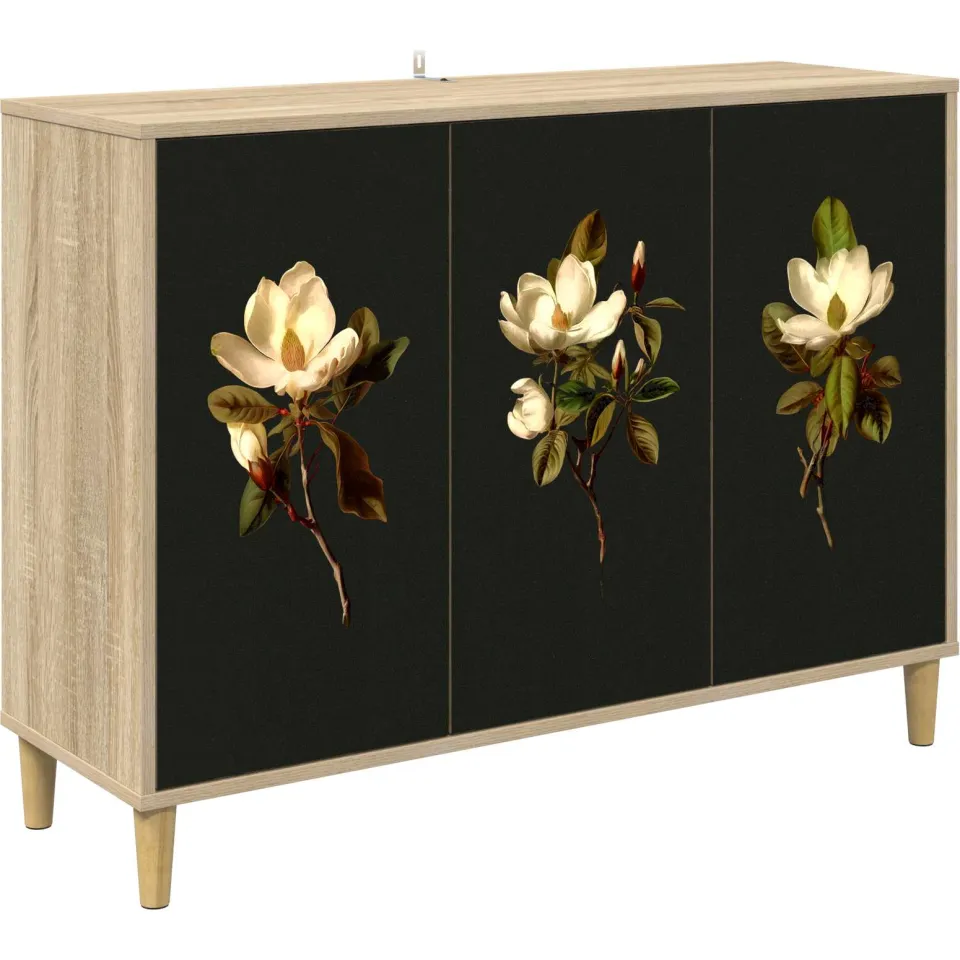 vidaXL Dressoir BREMEN Sonoma 102 x 33 x 75 cm Bewerkt hout bruin, foto 3