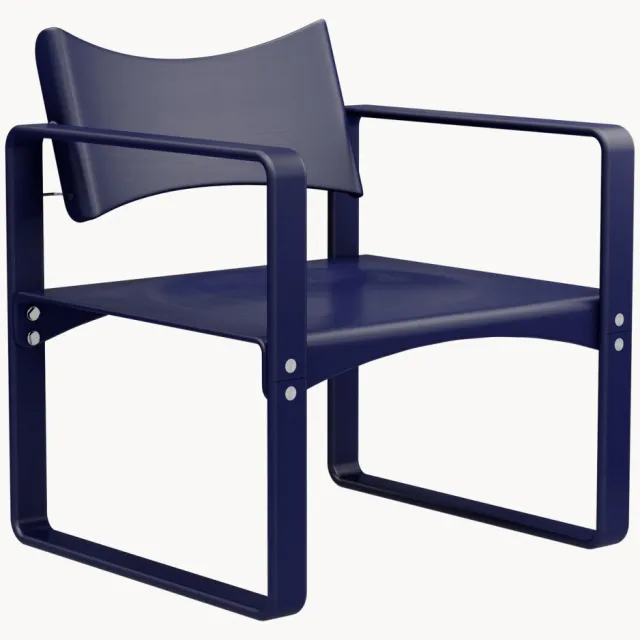 Verpan Eetkamerstoel Series 270 F, Design Verner Panton Blauw