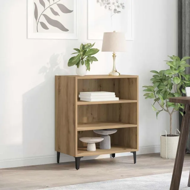 vidaXL Dressoir 57x35x75 cm bewerkt hout artisanaal eikenkleurig Bruin