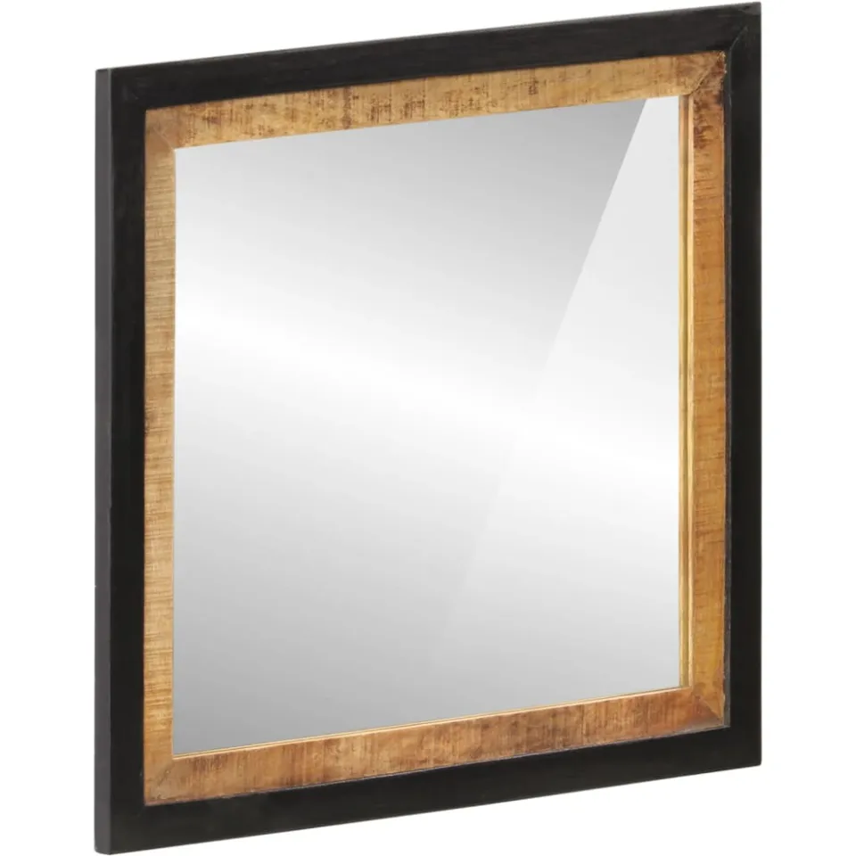 vidaXL Badkamerspiegel 55x1x60 cm glas en massief mangohout Bruin