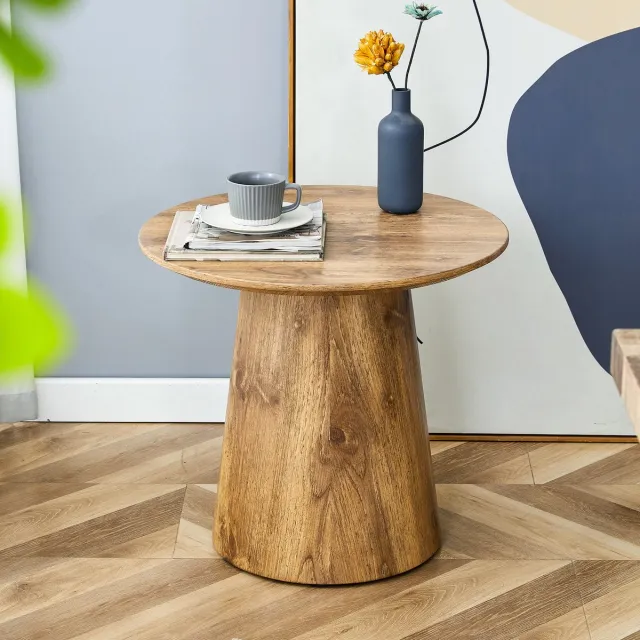 COVREO Salontafel 50 x 48 cm – houtlook MDF, draagvermogen tot 120 kg Wood