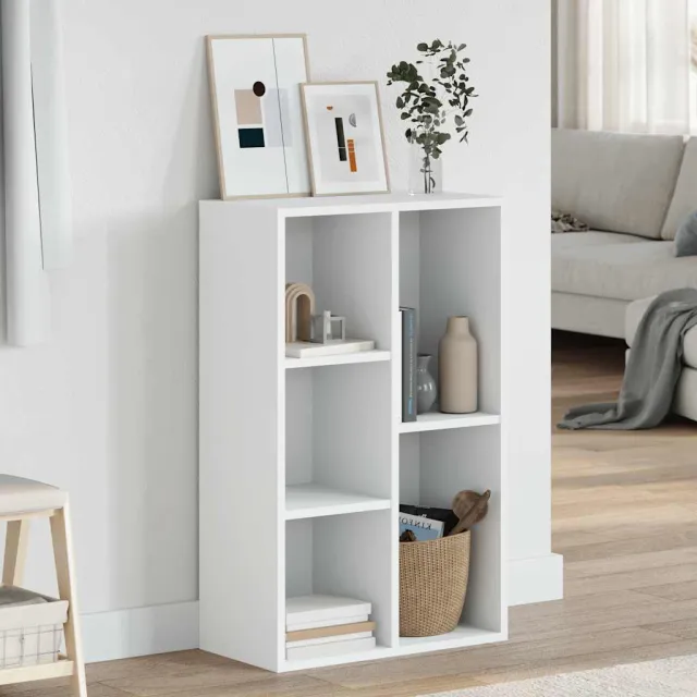 vidaXL Boekenkast/dressoir 50x25x80 cm bewerkt hout wit