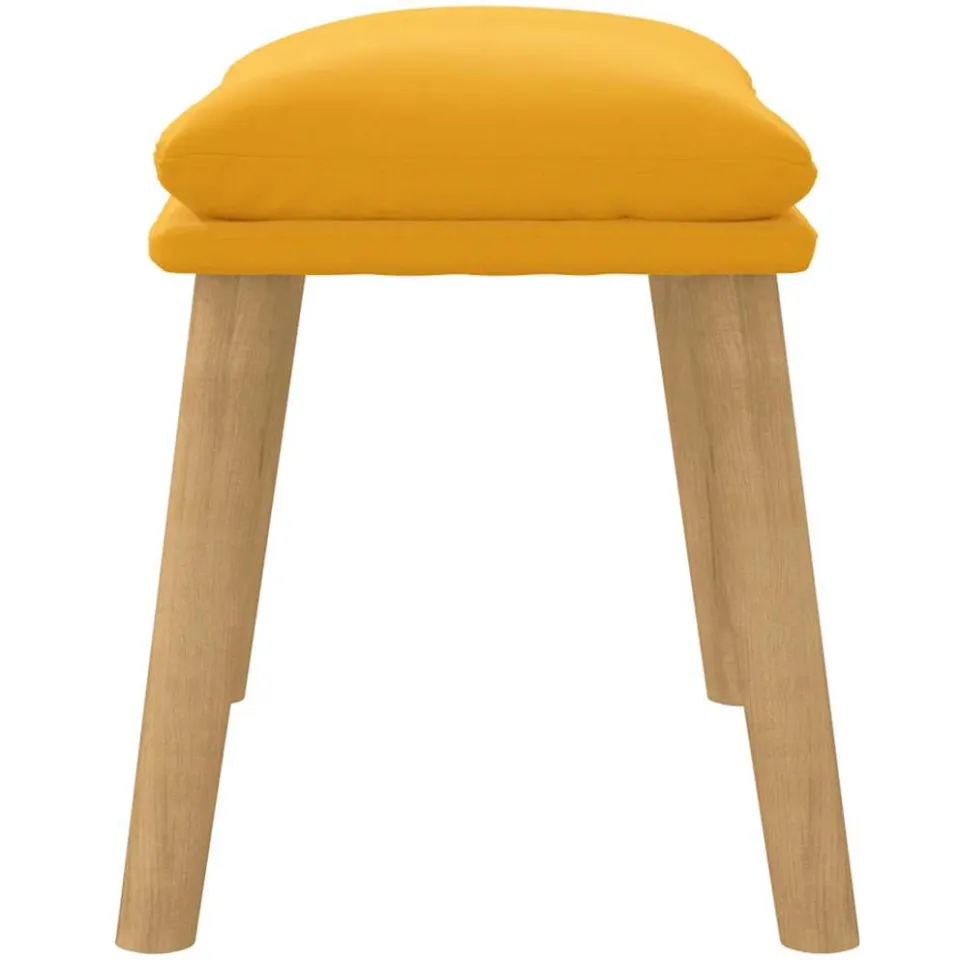 vidaXL Voetenbank 45x29,5x35 cm fluweel mosterdgeel, foto 4