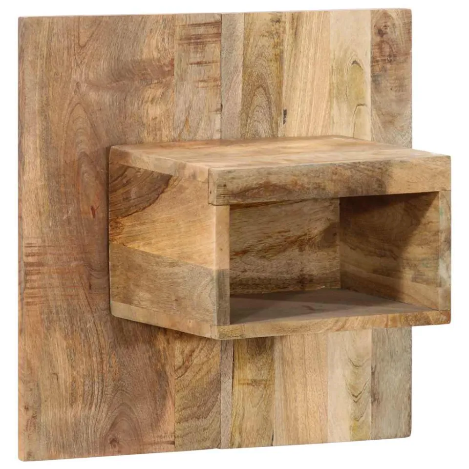 vidaXL Nachtkastje 50x27x50 cm massief ruw mangohout bruin, foto 4