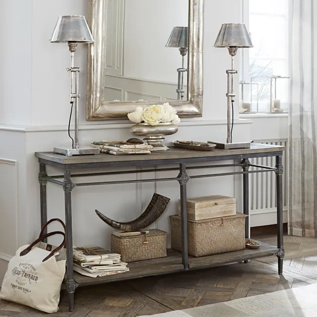Loberon Sidetable Caspian bruin/grijs