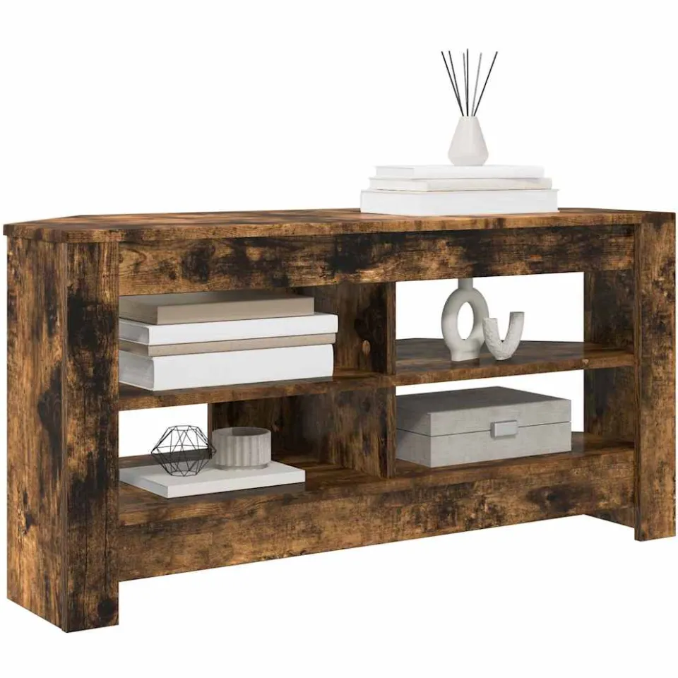 vidaXL HoekTVKast 102 x 41 x 50 cm Gerookt eiken Grijs