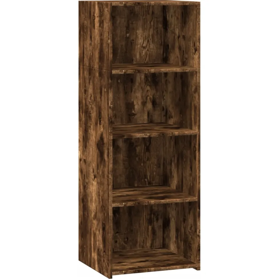 vidaXL Hoge kast 45x41x124 cm bewerkt hout gerookt eikenkleurig, foto 3