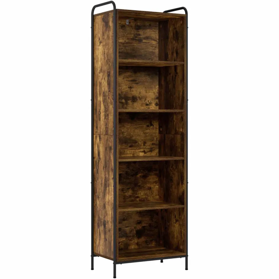 vidaXL Boekenkast 55,5 x 33 x 174 cm Bewerkt hout Gerookt eiken, foto 3