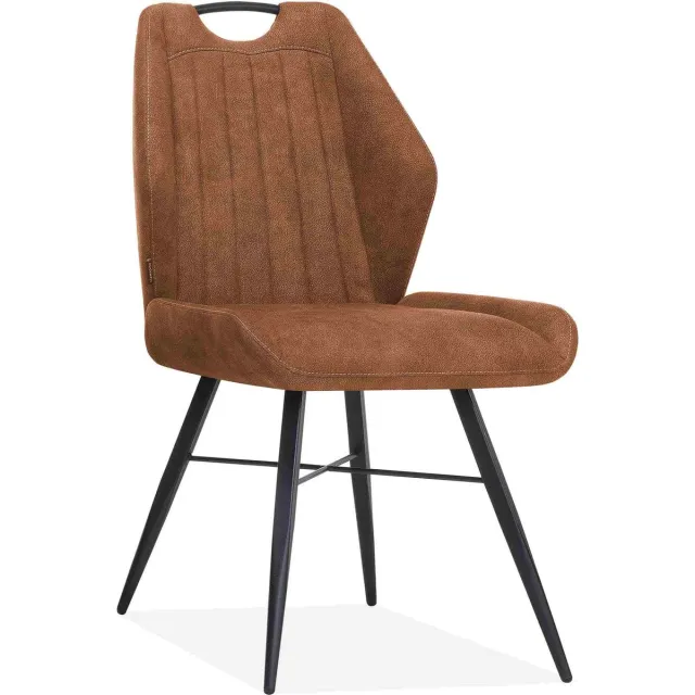 MX Sofa Eetkamerstoel Torro - kleur: Cognac - set van 2 stoelen