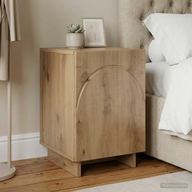 vidaXL Nachtkastje Artisan eiken 33,5 x 34,5 x 50 cm Bewerkt hout Bruin
