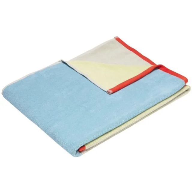 Hubsch Interior Handdoek Hubsch Interior Block blauw
