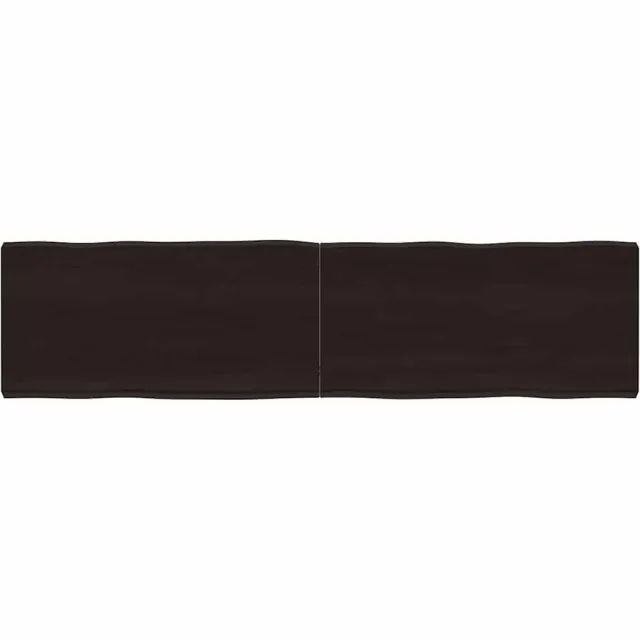 vidaXL Tafelblad natuurlijke rand 160x40x(2-6)cm eikenhout donkerbruin
