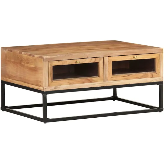vidaXL Salontafel 90x60x40 cm massief acaciahout Bruin