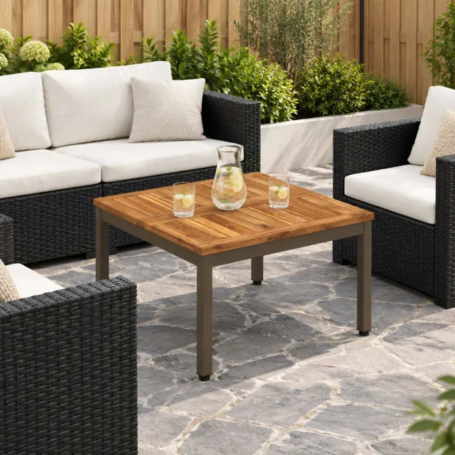 vidaXL Salontafel NAARDEN Natuurlijk en Koffie 60 x 60,5 x 36 cm bruin, foto 2