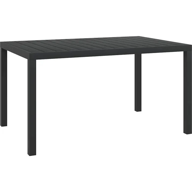 vidaXL Tuintafel 150x90x74 cm aluminium en HKC zwart