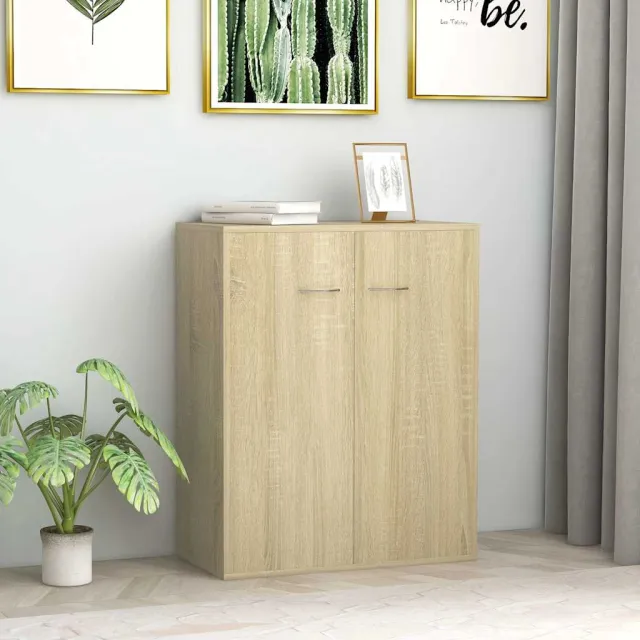 vidaXL Dressoir 60x30x75 cm bewerkt hout sonoma eikenkleurig