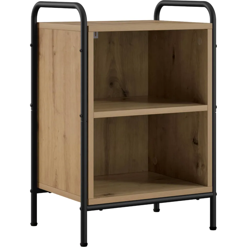 vidaXL Nachtkastje 2 st Artisanaal eiken 40 x 30 x 60 cm Bewerkt hout Bruin