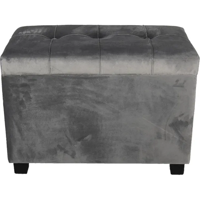 Clayre & Eef Poef 60x36x43 cm Grijs Hout