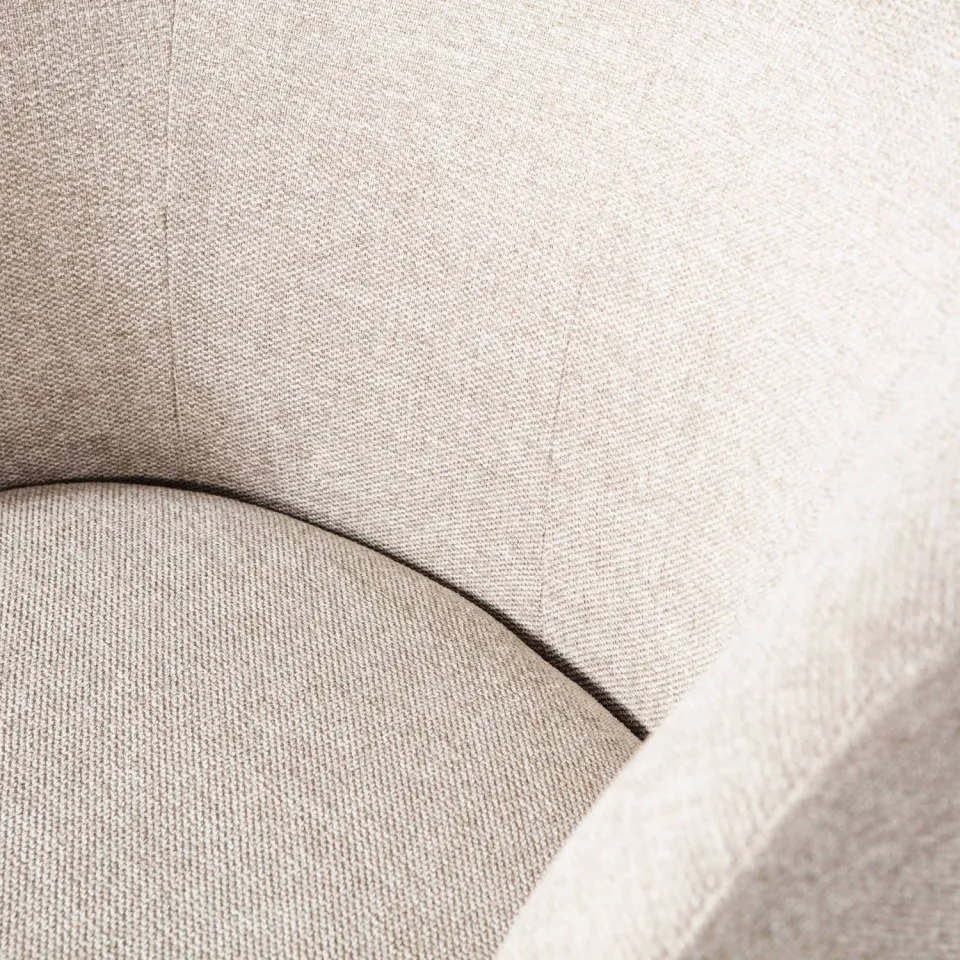 WOOOD Serra Draaifauteuil - Melange Stof - Naturel - 68x70x77, foto 6